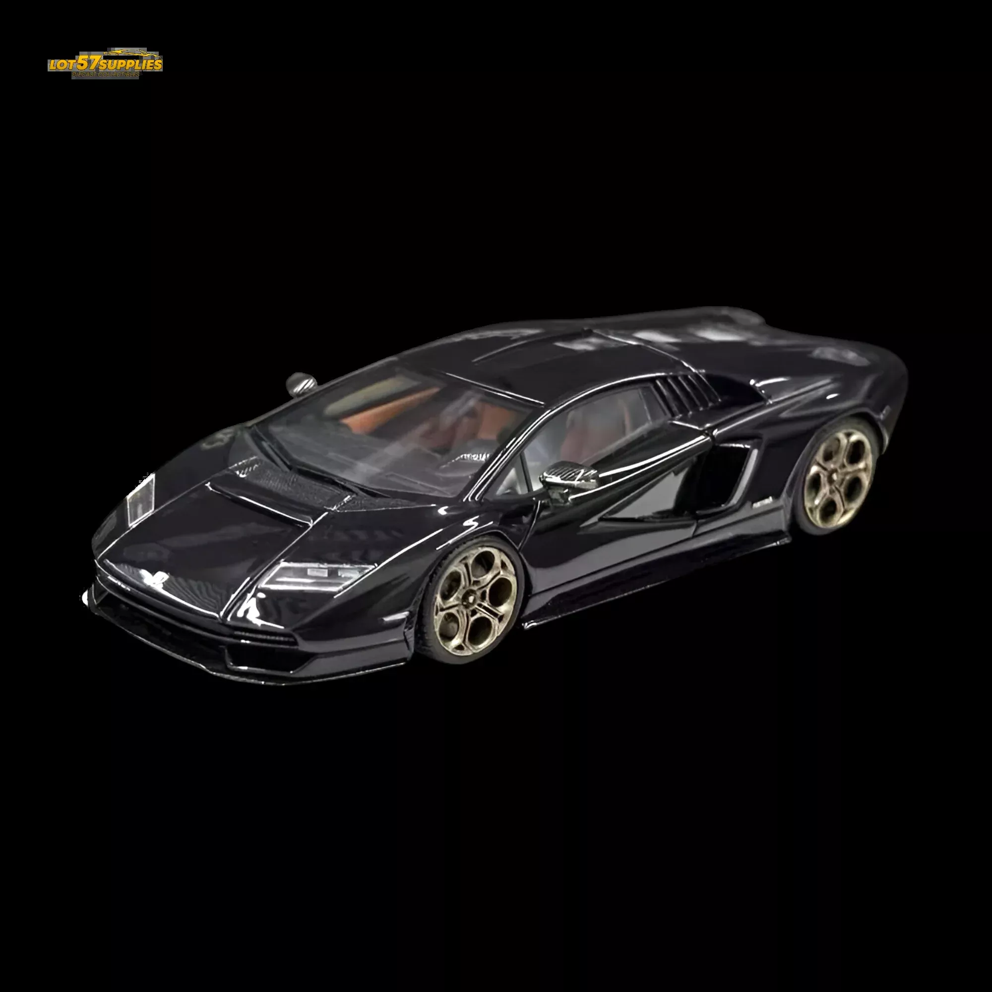 FuelMe Model Countach LPI 800-4 Nero Maia Black 1:64