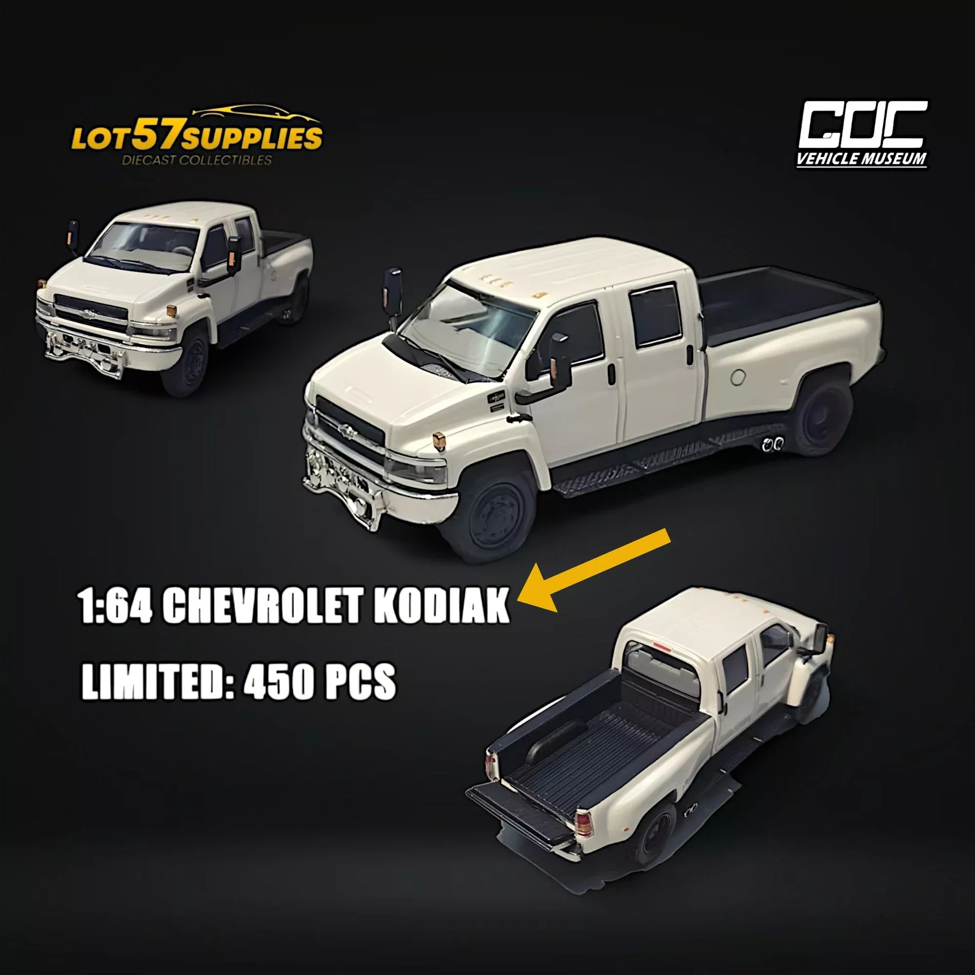 GOC Chevrolet KODIAK Pickup White 1:64