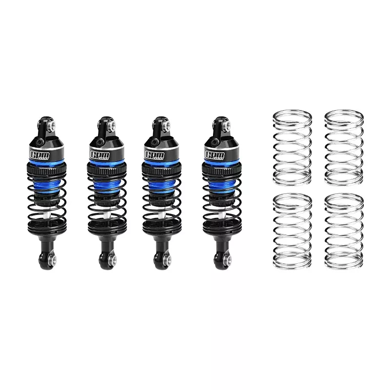 GPM RACING,TRAXXAS-MINI SLASH 6061-T6 ALLOY FRONT & REAR ADJUSTABLE PROGRESSIVE SPRING SHOCK 63MM SLAM063FR