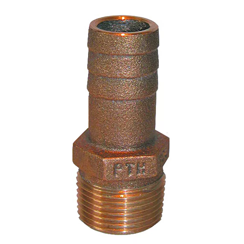 GROCO 1-1/2″ NPT x 1-1/2″ ID Bronze Pipe to Hose Straight Fitting [PTH-1500]