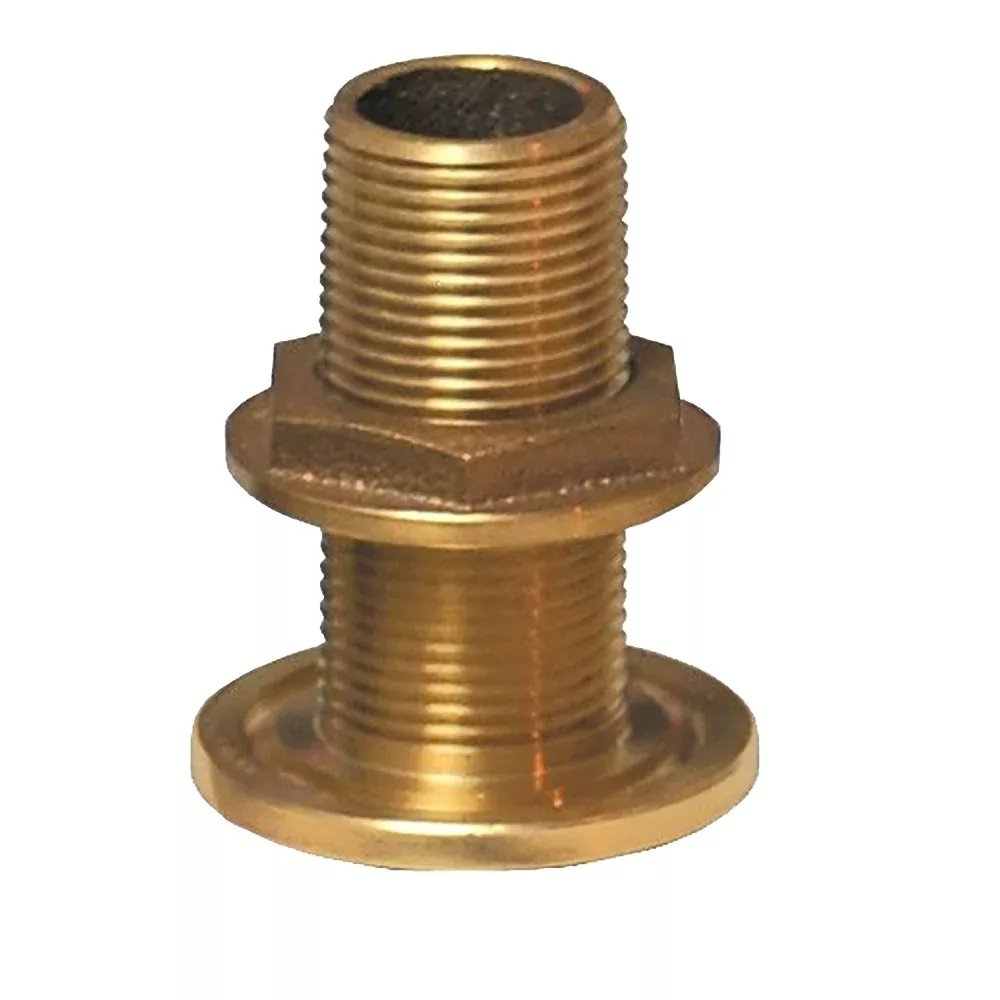 GROCO 1-1/4″ NPS NPT Combo Bronze Thru-Hull Fitting w/Nut [TH-1250-W]