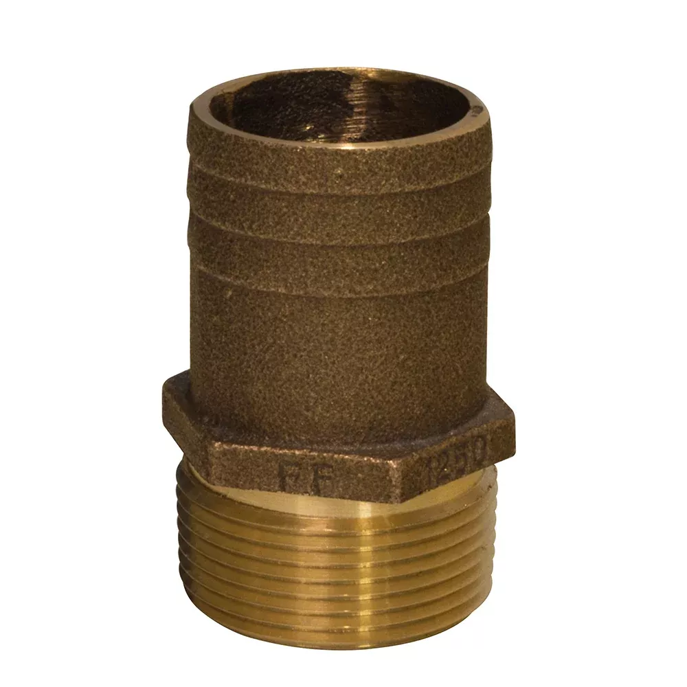 GROCO 1″ NPT x 1-1/8″ Bronze Full Flow Pipe to Hose Straight Fitting [FF-1125]