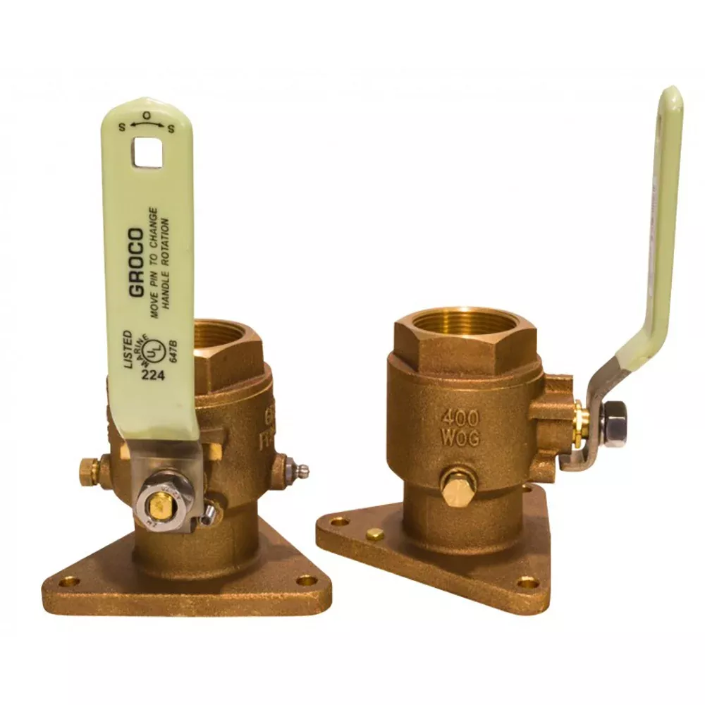 GROCO 3/4″ Bronze Tri-Flanged Ball Valve/Seacock [FBV-750]
