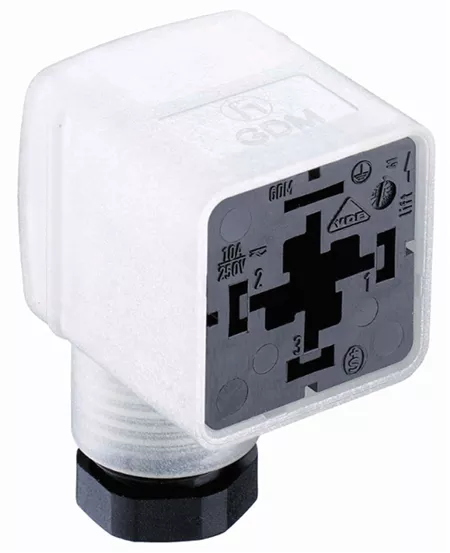 Hirschmann 934888017 GDM Form A Solenoid Valve Connector, M16, 24V LED - NBR Profile