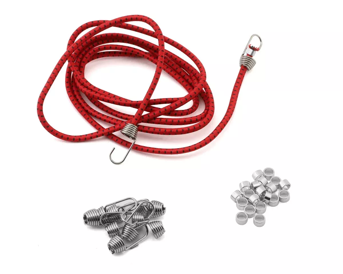 Hot Racing ACC468K12 1/10 Bungee Cord Kit (Red/Black)