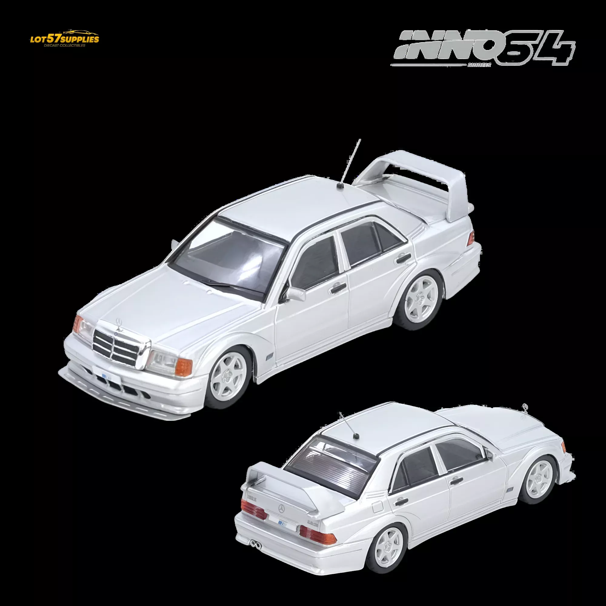 INNO64 Mercedes Benz 190E Silver 1:64