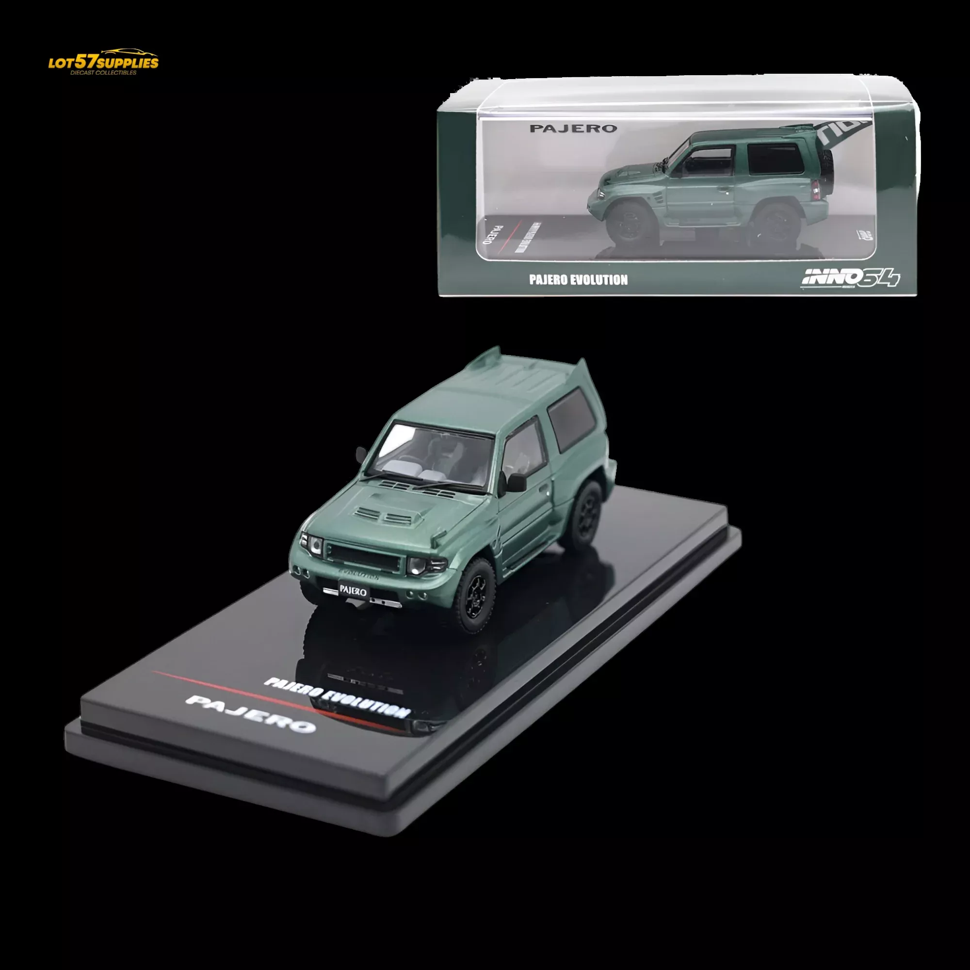 INNO64 Mitsubishi Pajero Evolution Satin Green 1:64