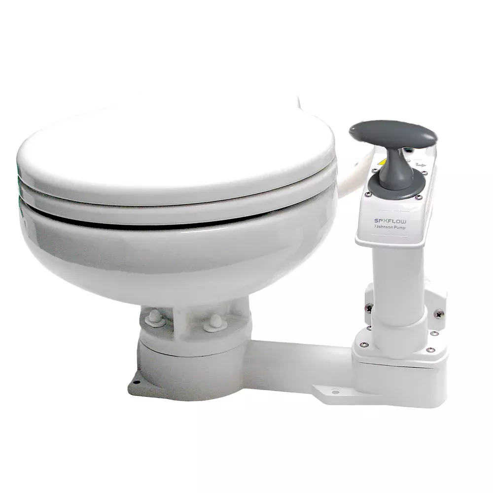 Johnson Pump AquaT Manual Marine Toilet – Super Compact [80-47625-01]