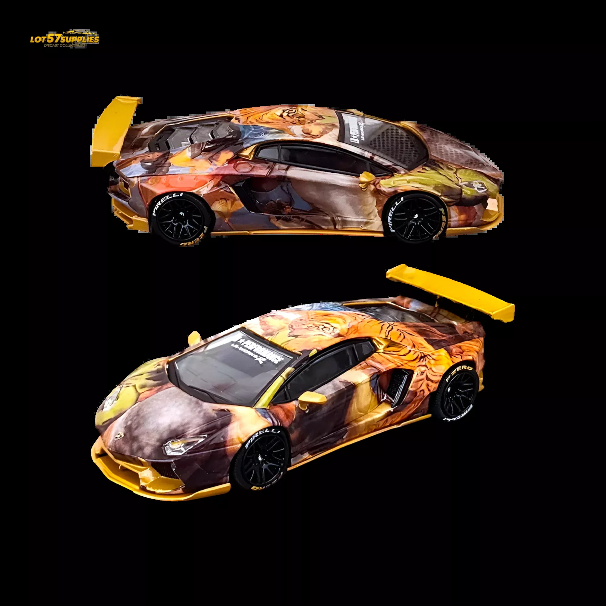 King Model Lamborghini Aventador LP700-4 Tiger Racing 1:64