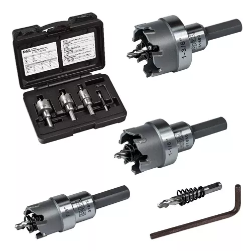 Klein Tools 31872, Carbide Hole Cutter Set with Heavy Duty Carry Case, 4-Piece