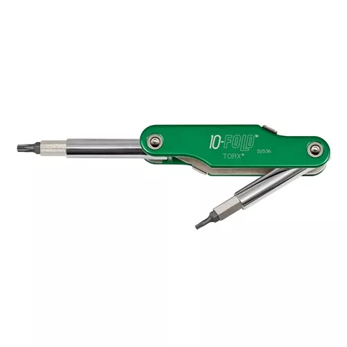 Klein Tools 32536, 10-Fold Screwdriver / Nut Driver, TORX, Green