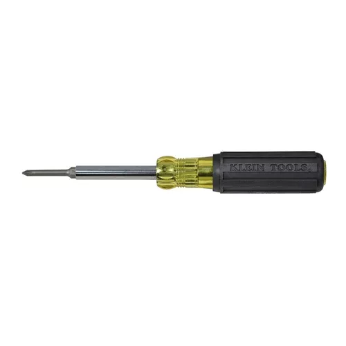 Klein Tools 32559, Multi-Bit Screwdriver / Nut Driver, 6-in-1, Extended Reach, Phillips, Slotted