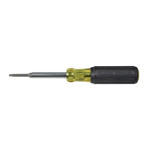 Klein Tools 32560, Multi-Bit Screwdriver / Nut Driver, 6-in-1, Extended Reach, Phillips, Slotted, Square