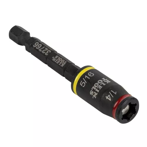 Klein Tools 32766, 3-in-1 Impact Flip Socket, 1/4-Inch, 5/16-Inch, 3-Inch Length