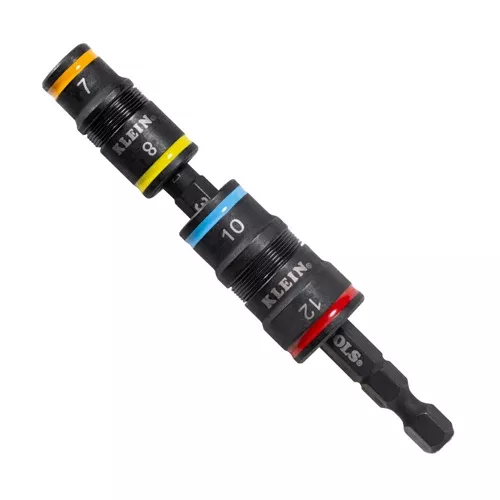 Klein Tools 32932M, 4-in-1 Impact Rated Flip Socket Set, Metric