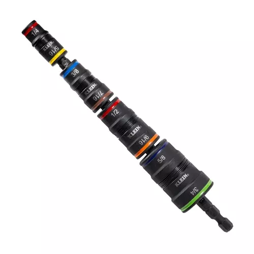 Klein Tools 32934, 9-in-1 Impact Rated Flip Socket Set