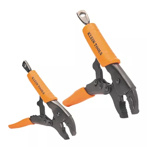 Klein Tools 38660, Curved Jaw Locking Pliers Set, 7-Inch and 10-Inch, 2-Piece