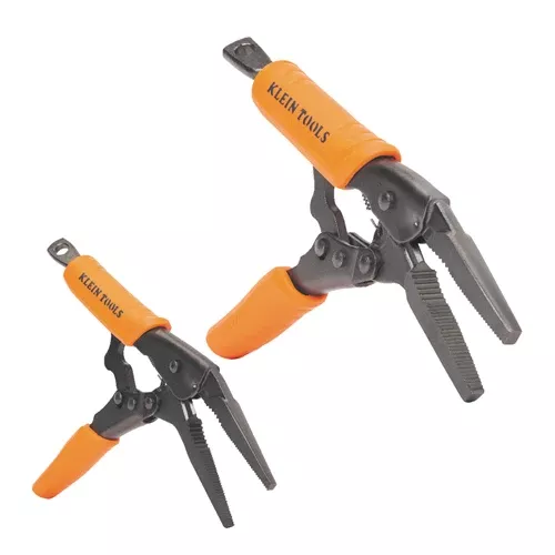 Klein Tools 38661, Long Nose Locking Pliers Set, 6- and 9-Inch, 2-Piece