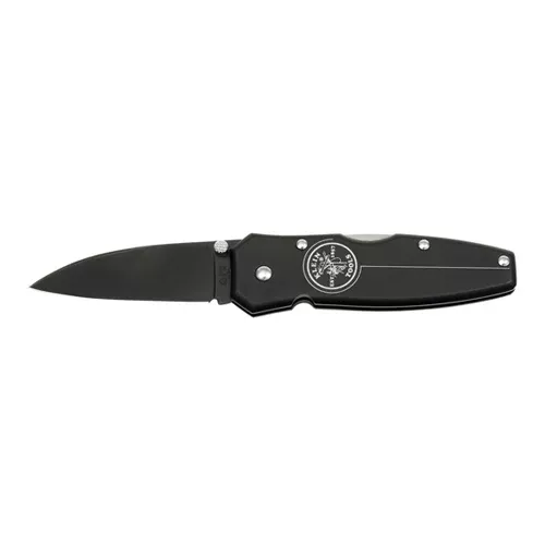 Klein Tools 44000-BLK, Black Lightweight Lockback Knife 2-1/4-Inch Drop Point Blade
