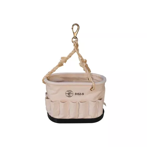 Klein Tools 5152S, Canvas Bucket, 41-Pocket Oval Bucket with Swivel Snap