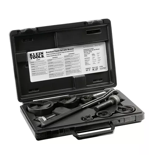 Klein Tools 53732SEN, Knockout Punch Set with Wrench