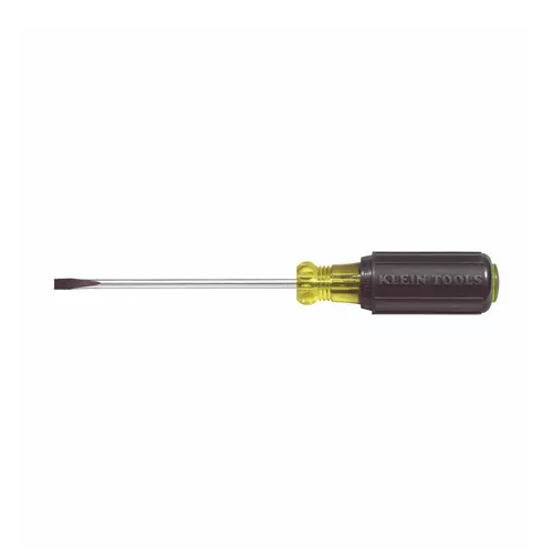 Klein Tools 601-4, 3/16-Inch Cabinet Screwdriver, 4-Inch Round Shank