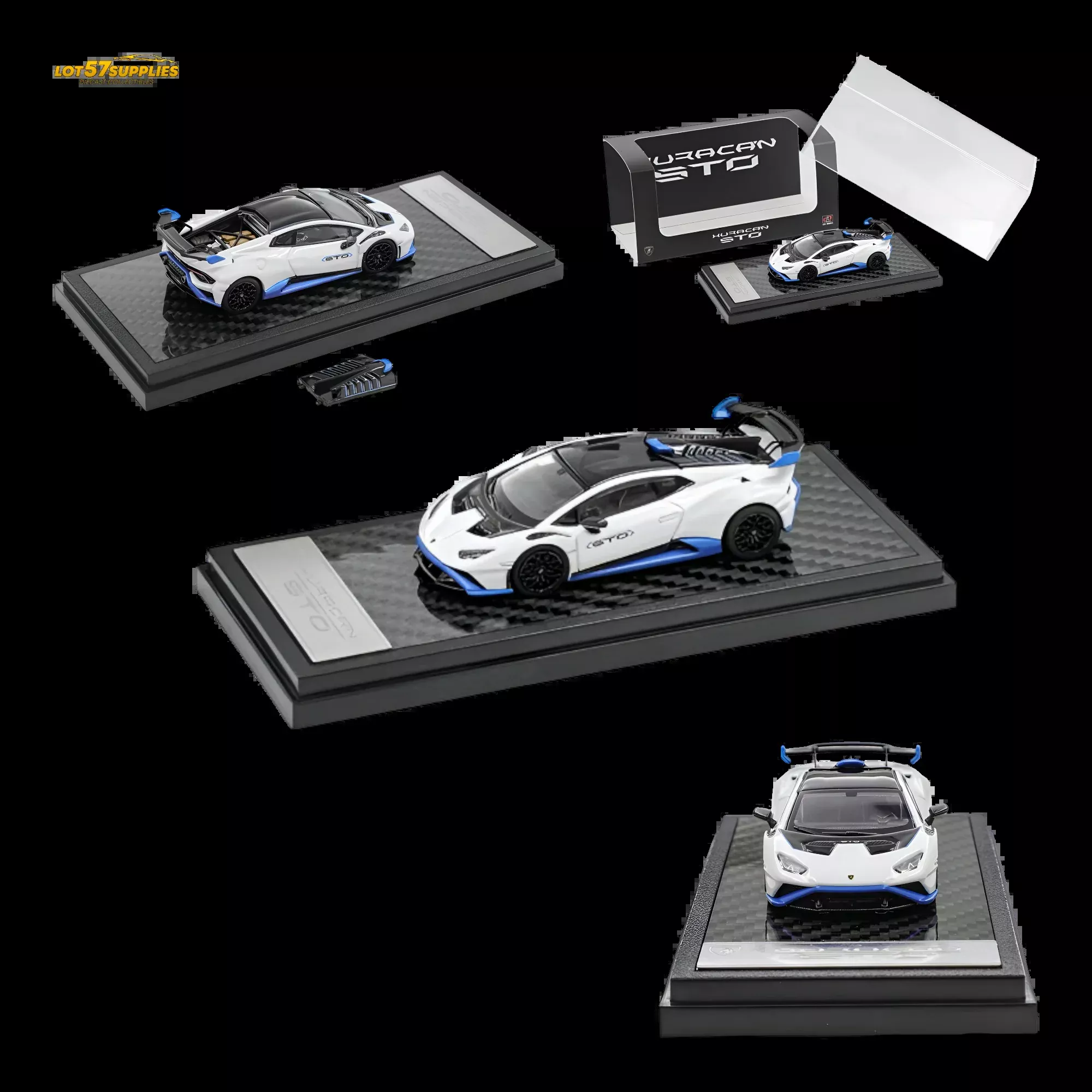 LCD Lamborghini Huracan STO White 1:64