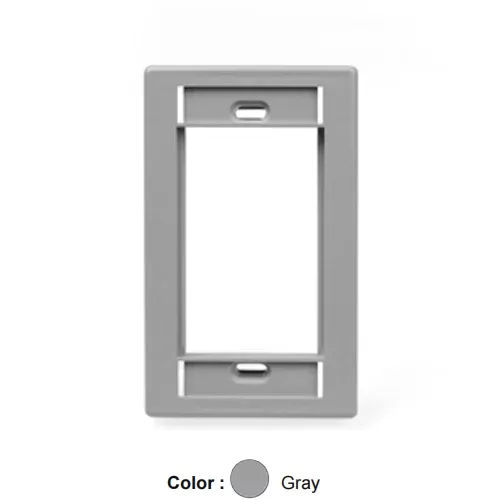 Leviton 41290-SMG, Multimedia Outlet System (MOS) Wallplate, Single-Gang, Gray, 2 Packs
