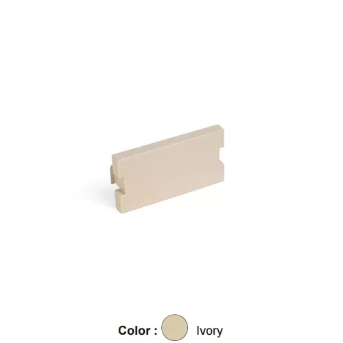 Leviton 41291-1BI, Blank Multimedia Outlet System (MOS) Module, 1 Units High, Ivory, 2 Packs