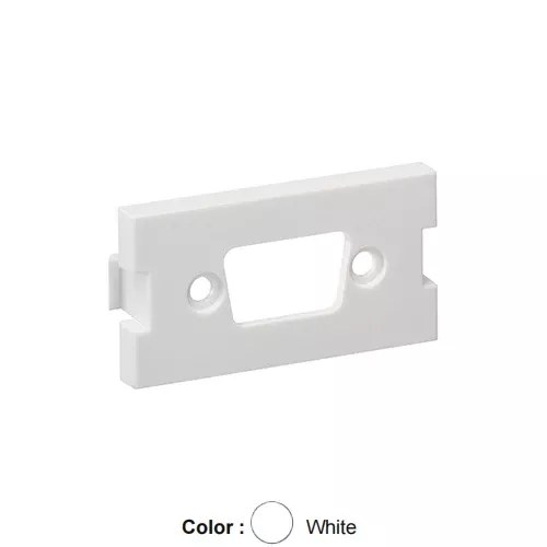 Leviton 41291-DBW, VGA HD15 Empty Multimedia Outlet System (MOS) Module, White (HD15 Connector not Included)