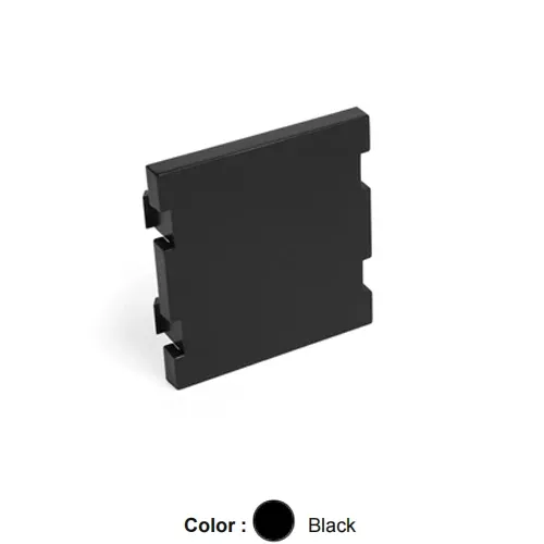 Leviton 41292-2BE, Blank Multimedia Outlet System (MOS) Module, 2 Units High, Black, 2 Packs