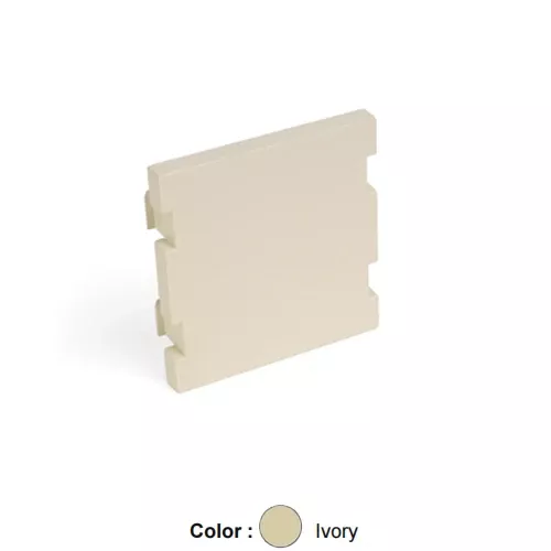 Leviton 41292-2BT, Blank Multimedia Outlet System (MOS) Module, 2 Units High, Light Almond, 2 Packs