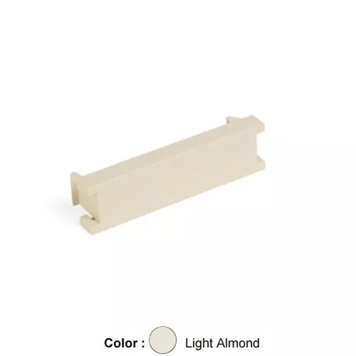 Leviton 41295-5BT, Blank Multimedia Outlet System (MOS) Module, 0.5 Units High, Light Almond, 5 Packs