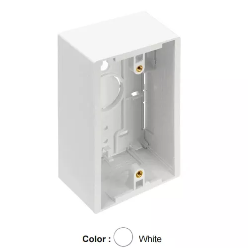 Leviton 42777-1WA, Standard Surface Mount Back Box, Single-Gang, 4.72'' H x 2.96'' W x 1.89'' D, White