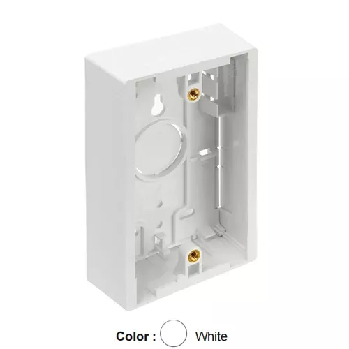 Leviton 42777-1WB, Shallow Surface Mount Back Box, Single-Gang, 4.72'' H x 2.96'' W x 1.45'' D, White