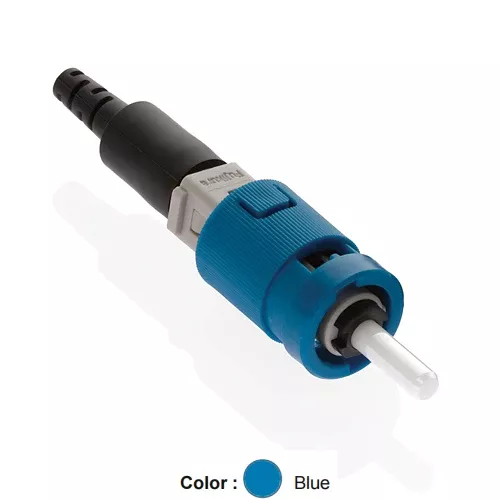 Leviton 49991-SST, FASTCAM Pre-Polished Fiber Connector, OS2, ST (Blue), Single‑Mode