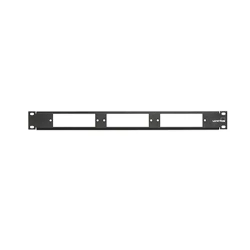 Leviton 5R1UE-OPX, 500i SDX 1RU Fiber Flat Patch Panel, Empty, Accepts up to (3) SDX Adapter Plates or (3) SDX MTP Cassettes, Black
