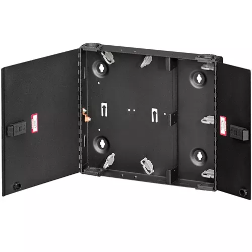 Leviton 5WSML-2C, Small SDX Wall-Mount Fiber Enclosure, Empty, Dual Doors, No Lock, Black