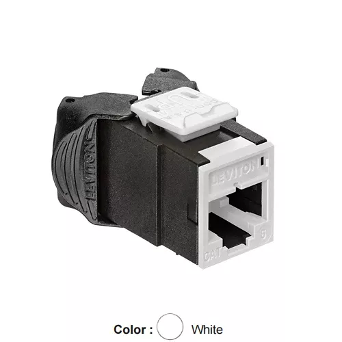Leviton 61UJK-RW6, ATLAS-X1 Cat 6 UTP Quickport Jack, White