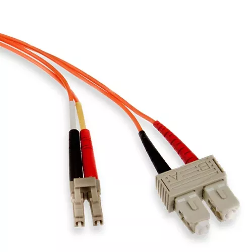 Leviton 62DCL-M03, Economy Fiber Optic Patch Cord, 62.5/125 um Multimode OM1, OFNR Duplex, SC-LC, 3 Meters