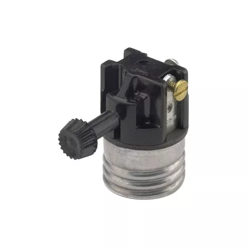 Leviton 7090-M, Shell Incandescent Lampholder, Medium Base Interior Only, Removeable Turn Knob, 2-Circuit, For 3-Way 2-Filament Lamps, 2 Packs