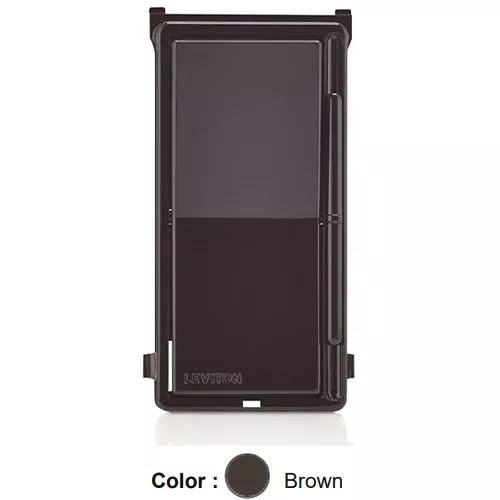 Leviton DSKIT-B, Color Change Kit for Decora Slide Dimmer (DSL06 and DSM10), LED Locator Light In Frame, Brown