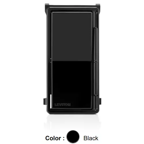 Leviton DSKIT-NE, Color Change Kit for Decora Slide Dimmer and Fan Speed Control, No LED Locator Light, Black