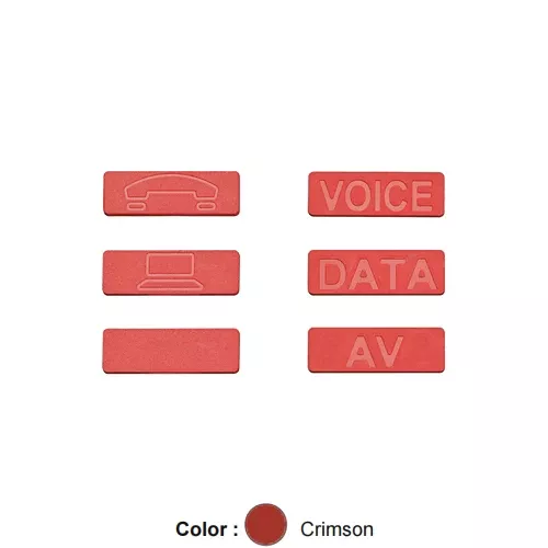 Leviton ICONS-ICC, Interchangeable Icons for ATLAS-X1 Jacks, Pack of 72, Crimson