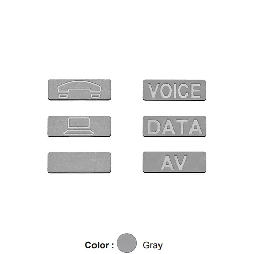 Leviton ICONS-ICG, Interchangeable Icons for ATLAS-X1 Jacks, Pack of 72, Gray