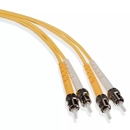 Leviton UPDST-S01, Economy Fiber Optic Patch Cord, 9/125 um Single-Mode OS2, OFNR Duplex, ST-ST, 1 Meter