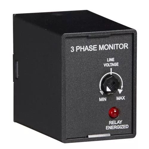 Littelfuse PLR480A, PLR Series, Voltage Sensing AC, Phase Loss, Phase Sequence 380 ~ 500VAC, SPDT (1 Form C), Octal 8-pin plug-in Termination