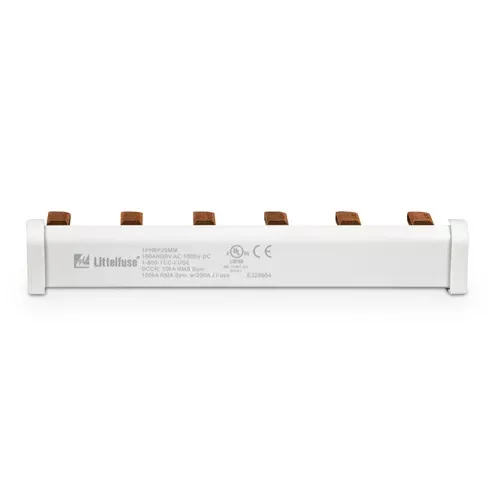 Littelfuse POWR Busbar 100A Power Distribution System, 600Vac/1000Vdc, 1 Phase, 6 Pole, 25mm² Cross Section, 1PH6P25MM