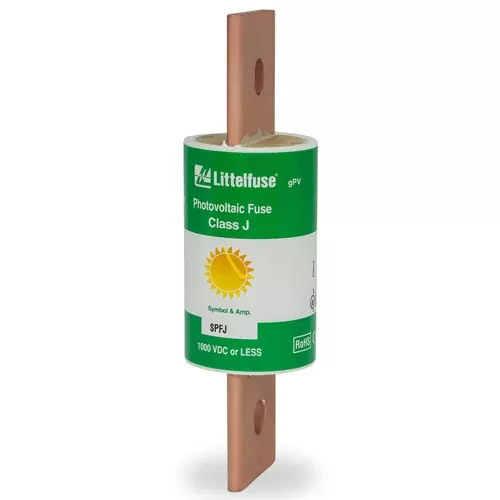 Littelfuse SPFJ 250A Photovoltaic DC Full Range Solar Fuse, Standard Class J Dimensions Mounting, 1000Vdc, SPFJ250