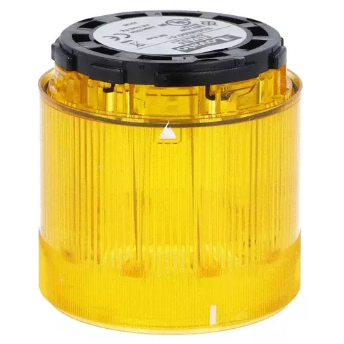 Lovato 8LT7EL5, Steady Light Module, Ø70mm, BA15D Fitting, Direct Supply, Yellow, 24VDC
